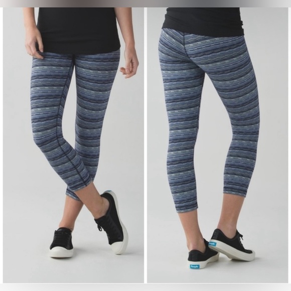 Lululemon Wunder Under Space Dye Twist Crop Leggings Size 4 - Picture 3 of 12